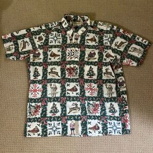 Reyn Spooner Mele Kalikimaka Hawaiian Shirt Christmas Santa Limited Edition XL